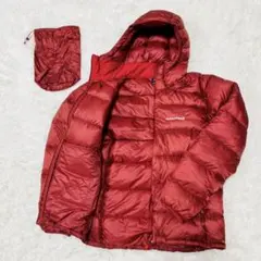 モンベル ライトアルパインダウンパーカ M レッド メンズ 軽量