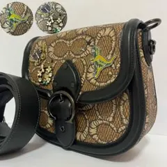 希少✨極美品✨コーチ　ビート　ショルダーバッグ　サドルバッグ　バッチ　レザー