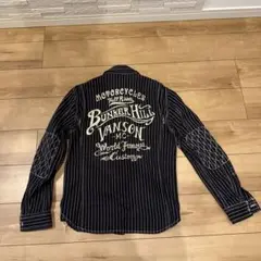 Vanson ヒッコリー長袖シャツ M
