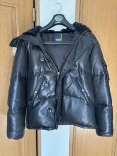 アビレックスN-2Bレザー ダウンジャケット黒