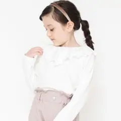 ブランシェス　前後2way襟フリル長袖Tシャツ　ロンT 子供服　キッズ　110