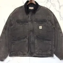 【STUSSY】ウォッシュド　ワークジャケット　Mサイズ　ステッカー付 STUSSY ステューシー WORK JACKET CANVAS NEEDLE PUNCH ニードル