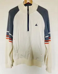 ルコック　ハーフジップ中綿ニット切り替えブルゾン　メンズM