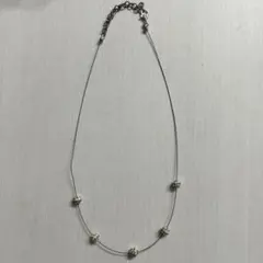 訳あり　パヴェボール ネックレス　アクセサリー ネックレス　ワイヤーネックレス