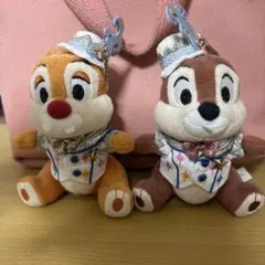 【送料込】チップとデール ぬいぐるみバッジ タイムトゥシャイン