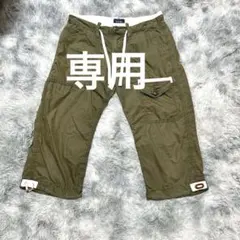 BEAMS カーゴパンツ クロップド丈 オリーブ 美品　L サイズ　夏バンツのサムネイル