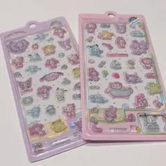 海外正規品 ♡ サンリオ サンリオ湯 ぷっくり シール 2枚セット
