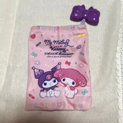 マクドナルド ハッピーセット マイメロディ＆クロミ　巾着袋　きんちゃく袋