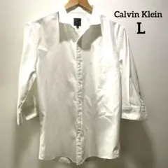 ck カルバン・クライン　シャツ　ホワイストライプ七分袖のサムネイル