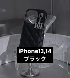 値下げ⭕️Darich ダーリッチ iPhone14Pro ブラックケース ダーリッチ Darich キルティングビジューiPhoneケース （ブラック