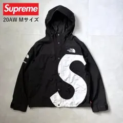【人気】Supreme × ノースフェイス Sロゴ マウンテンジャケット 黒 Mのサムネイル