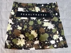 パーリーゲイツ 中綿 ストレッチ 総柄 スカート グリーン系 サイズ1