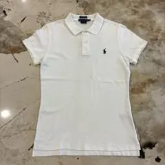 ラルフローレン　スキニーポロ　ホワイト　Lサイズ　M ポロシャツ