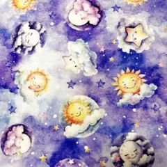 輸入生地 Oh The Places You Will Go パープル