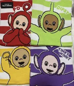 ①① テレタビーズ　ニットトートバッグ　全4種セット　ラウンドワン限定①