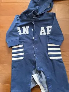 ネイビー フード付きロンパース AN APのサムネイル
