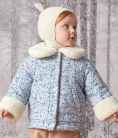 新品未使用　モイモルン　アウター　キルティング＆花柄中綿コート　リバーシブル