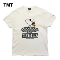 ☆良品 TMT スヌーピー コラボ プリント ロゴ 半袖 Tシャツ 日本製 古着