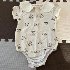 muchippanda パンダ柄ロンパース