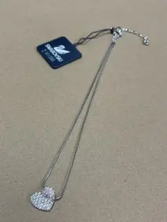 スワロフスキー　ハートチャームネックレス　リバーシブル⭐︎新品未使用