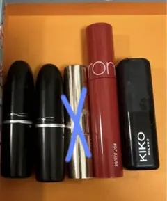人気のMACチリも！ロムアンド、キコミラノリップ　5点セット