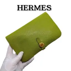 未使用】HERMES ドゴン カードケース スフレ ヴォースイフト イエロー