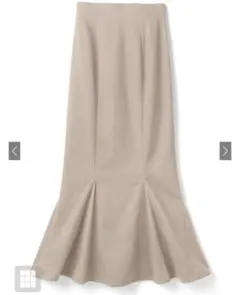 ハイウエストマーメイドツイルスカート グレージュ GRL