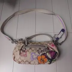 希少✨️COACH コーチ シグネチャー ポピー 花柄 2way ワンショルダー 希少✨️COACH コーチ シグネチャー ポピー 花柄 2way ワンショルダー
