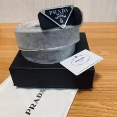 PRADA ブラックレザーベルト