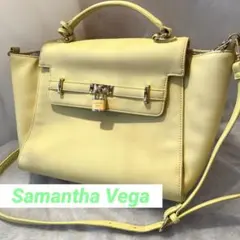 【美品】SAMANTHAVEGA ハンドバッグ　黄色