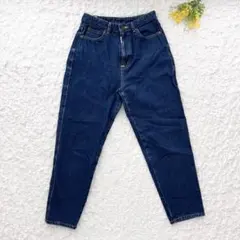 サムシング　ハイウエストテーパードジーンズ　ジーパン　M 日本製　ブルー　美脚