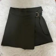 H&M オリーブグリーン ラップスカートパンツXS