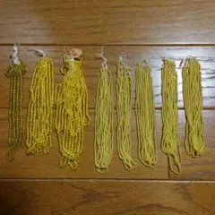 【美品】最終値下げです～❢❢ガラスビーズ イエロー サイズ違いセット