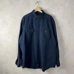 USA古着 ウールリッチ 長袖シャツ ネルシャツ XLサイズ 紺 vintage