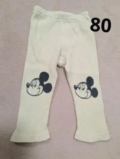 Disney ミッキーマウス パンツ 80　ワッフル地　伸縮抜群　男の子　女の子
