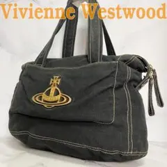 B745【人気】ヴィヴィアンウエストウッド★オーブロゴ トートバッグ ブラック