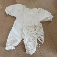 モンベベ　ロンパース＆ボンネット　退院着　新生児