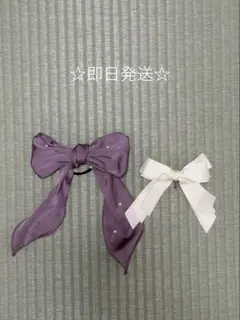 バレッタ リボン 2点セット