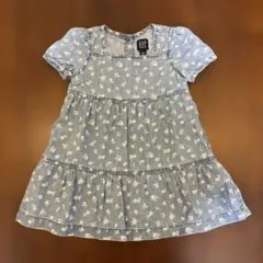 GAP デニム花柄ワンピース 12-18ヶ月