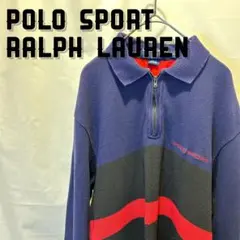 ヴィンテージ古着 ポロスポーツ ラルフローレン ジップアップポロシャツ 90年代