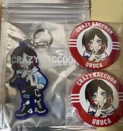 Crazy Raccoon CR うるか uruca カラーキーホルダー 缶