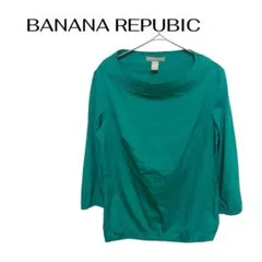 B0292BANANA REPUBIC長袖 ブラウスUネックシンプルビジネス