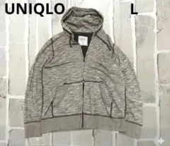 OLD UNIQLO ユニクロ ダブルジップ パーカー 00s 総柄 短丈 L