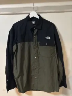 THE NORTH FACE ヌプシシャツ Lサイズ ブラック/オリーブ