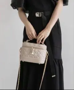 RANDA キルティング 2WAY バニティ バッグ