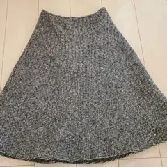 千鳥格子　Aラインウールスカート