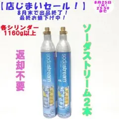 【店じまいセール！】8-82526_ソーダストリームシリンダー2本のサムネイル