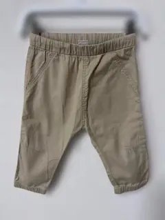 【80】H&M ベージュ ウエストゴム パンツ　チノパン　カジュアル　子供服