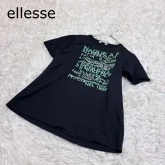 【エレッセ】美品　半袖カットソー　英字ロゴTシャツ　テニスウェア　スポーツ　Lのサムネイル