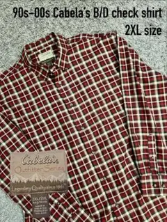 90s 00s Cabelas ボタンダウン チェックシャツ 2XL